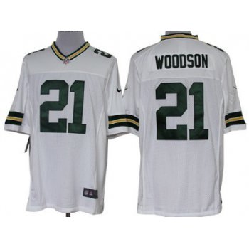 Nike Green Bay Packers #21 Charles Woodson White Limited Jersey
