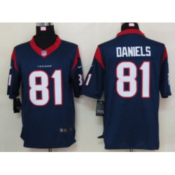 Nike Houston Texans #81 Owen Daniels Blue Limited Jersey