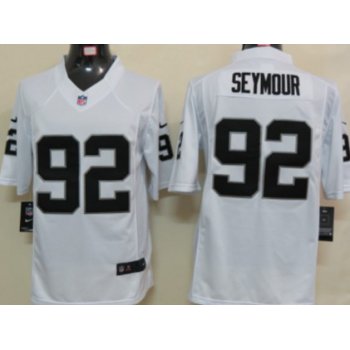 Nike Oakland Raiders #92 Richard Seymour White Limited Jersey