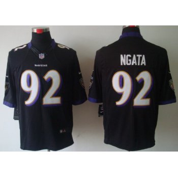 Nike Baltimore Ravens #92 Haloti Ngata Black Limited Jersey