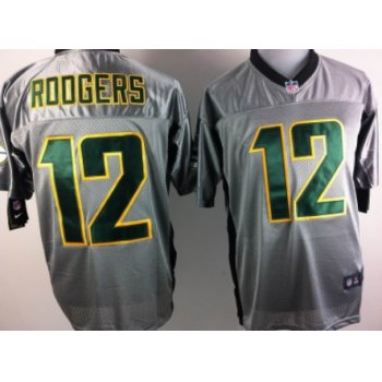 Nike Green Bay Packers #12 Aaron Rodgers Gray Shadow Elite Jersey