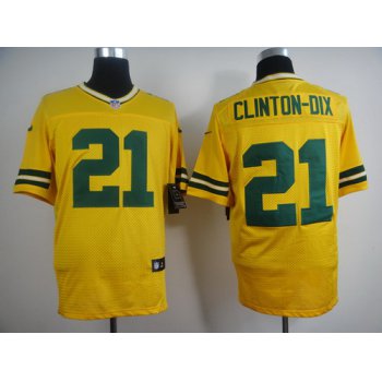 Nike Green Bay Packers #21 Ha Ha Clinton-Dix Yellow Elite Jersey