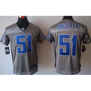 Nike Indianapolis Colts #51 Pat Angerer Gray Shadow Elite Jersey