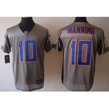 Nike New York Giants #10 Eli Manning Gray Shadow Elite Jersey