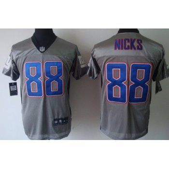 Nike New York Giants #88 Hakeem Nicks Gray Shadow Elite Jersey
