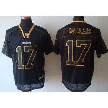 Nike Pittsburgh Steelers #17 Mike Wallace Lights Out Black Elite Jersey