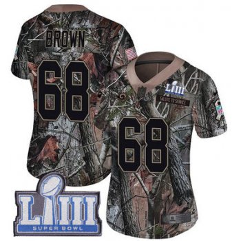 #68 Limited Jamon Brown Camo Nike NFL Women's Jersey Los Angeles Rams Rush Realtree Super Bowl LIII Bound