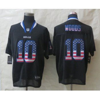 Nike Buffalo Bills #10 Robert Woods 2014 USA Flag Fashion Black Elite Jersey