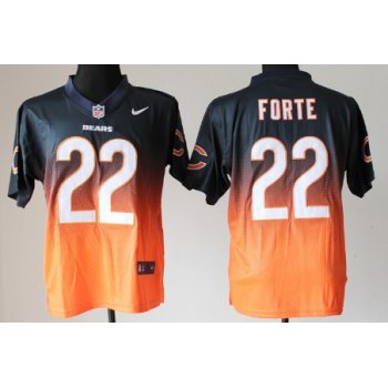 Nike Chicago Bears #22 Matt Forte Blue/Orange Fadeaway Elite Jersey