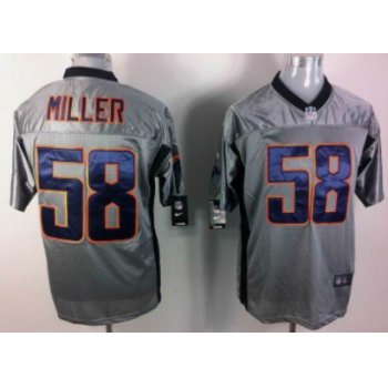 Nike Denver Broncos #58 Von Miller Gray Shadow Elite Jersey