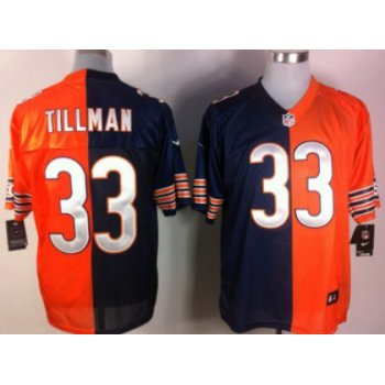 Nike Chicago Bears #33 Charles Tillman Blue/Orange Two Tone Elite Jersey