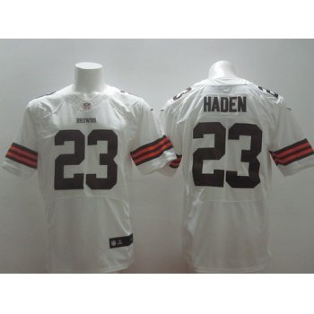 Nike Cleveland Browns #23 Joe Haden White Elite Jersey