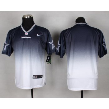 Nike Dallas Cowboys Blank Blue/White Fadeaway Elite Jersey