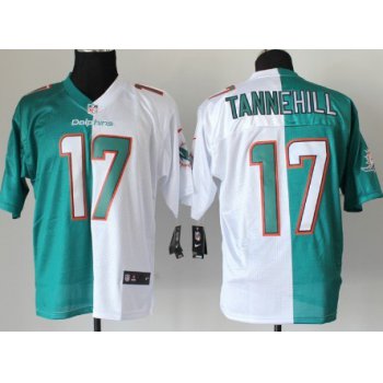 Nike Miami Dolphins #17 Ryan Tannehill Green/White Two Tone Elite Jersey