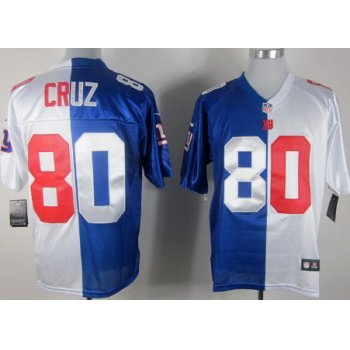 Nike New York Giants #80 Victor Cruz Blue/White Two Tone Elite Jersey