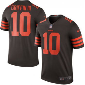 Men's Cleveland Browns #10 Robert Griffin III Nike Brown Color Rush Legend Jersey