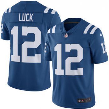 Men's Indianapolis Colts #12 Andrew Luck Nike Royal Color Rush Limited Jersey