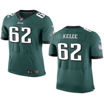 Men's Philadelphia Eagles #62 Jason Kelce NEW Midnight Green Team Color Stitched NFL Nike Elite Jersey