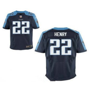 Men's Tennessee Titans #22 Derrick Henry Navy Blue Alternate Stitched NFL Nike Elite Jersey