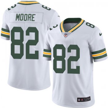 Nike Green Bay Packers #82 J'Mon Moore White Men's Stitched NFL Vapor Untouchable Limited Jersey