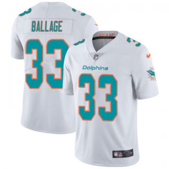 Nike Miami Dolphins #33 Kalen Ballage White Men's Stitched NFL Vapor Untouchable Limited Jersey
