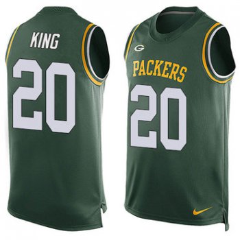 Nike Green Bay Packers #20 Kevin King Green Team Color Men's Stitched NFL Limited Tank Top Jersey