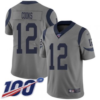 Nike Rams #12 Brandin Cooks Gray Men's Stitched NFL Limited Inverted Legend 100th Season Jersey