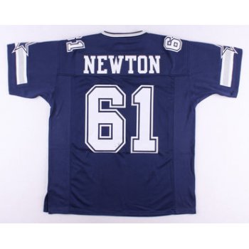 Dallas Cowboys #61 Nate Newton Navy Blue Throwback Jersey