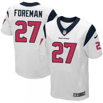 Nike Houston Texans #27 D'Onta Foreman White Men's Stitched NFL Elite Jersey