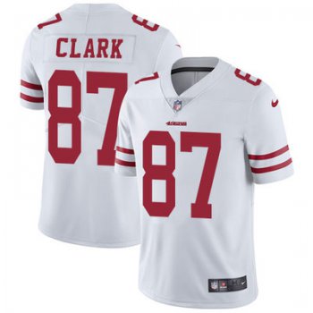 Nike San Francisco 49ers #87 Dwight Clark White Men's Stitched NFL Vapor Untouchable Limited Jersey