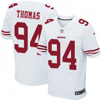 Nike San Francisco 49ers #94 Solomon Thomas White Men's Stitched NFL Elite Jersey