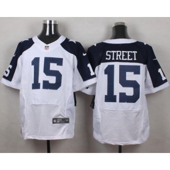 Men's Dallas Cowboys #15 Devin Street White Thanksgiving Alternate NFL Nike Elite Jersey