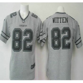 Men's Dallas Cowboys #82 Jason Witten Nike Gray Gridiron 2015 NFL Gray Limited Jersey