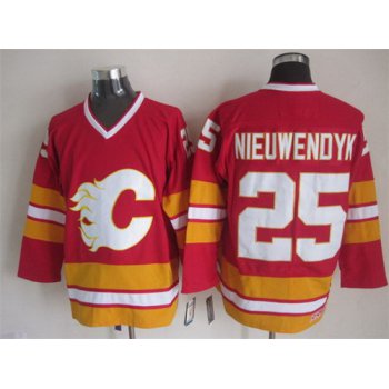 Calgary Flames #25 Joe Nieuwendyk Red Throwback CCM Jersey