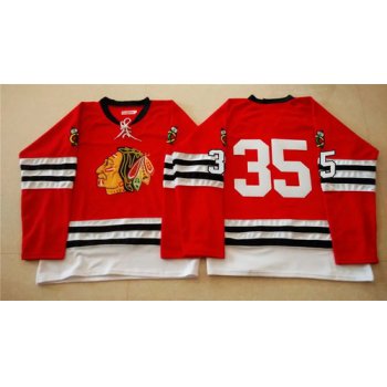 Chicago Blackhawks #35 Tony Esposito 1960-61 Red Vintage Jersey