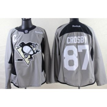Pittsburgh Penguins #87 Sidney Crosby 2014 Training Gray Jersey