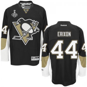 Youth Pittsburgh Penguins #44 Tim Erixon Black Home 2017 Stanley Cup NHL Finals Patch Jersey
