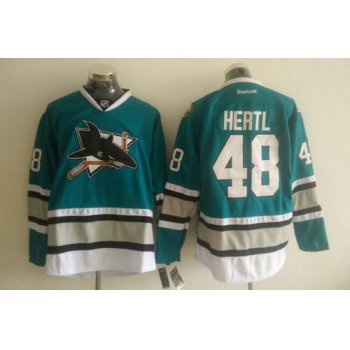 Men's San Jose Sharks #48 Tomas Hertl Teal Green 25th Anniversary NHL Reebok Jersey