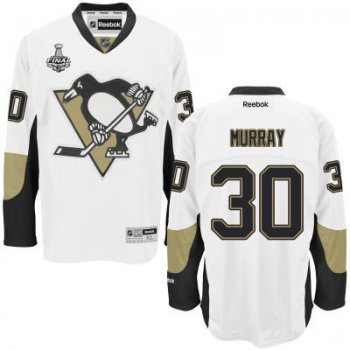 Youth Pittsburgh Penguins #30 Matt Murray White Away 2017 Stanley Cup NHL Finals Patch Jersey