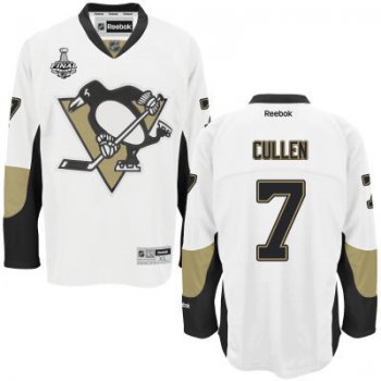 Youth Pittsburgh Penguins #7 Matt Cullen White Away 2017 Stanley Cup NHL Finals Patch Jersey