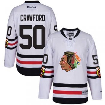 Blackhawks #50 Corey Crawford White 2017 Winter Classic Stitched NHL Jersey