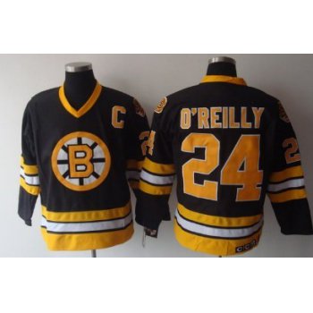 Boston Bruins #24 Terry O'Reilly Black Throwback CCM Jersey
