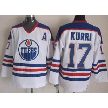 Edmonton Oilers #17 Jari Kurri White Throwback CCM Jersey
