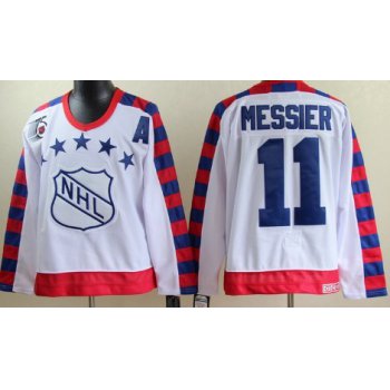 NHL 1992 All-Star #11 Mark Messier White 75TH Throwback CCM Jersey