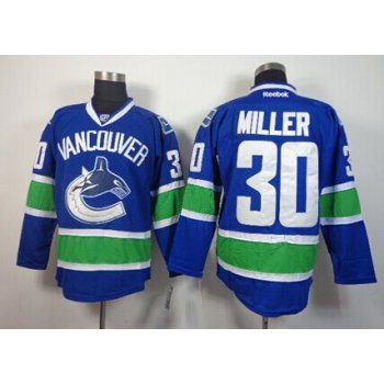 Vancouver Canucks #30 Ryan Miller Blue Jersey