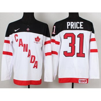 2014/15 Team Canada #31 Carey Price White 100TH Jersey