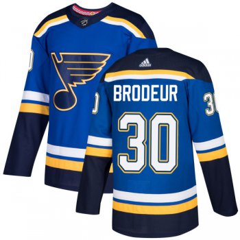 Men's Adidas St. Louis Blues #30 Martin Brodeur Blue Home Authentic Stitched NHL Jersey