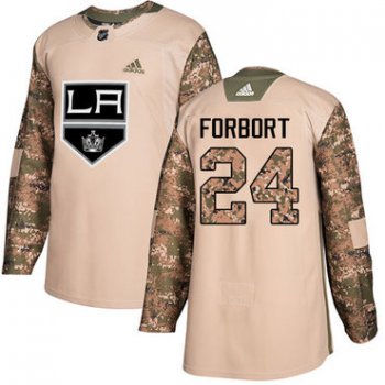 Adidas Kings #24 Derek Forbort Camo Authentic 2017 Veterans Day Stitched NHL Jersey