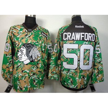 Chicago Blackhawks #50 Corey Crawford 2014 Camo Jersey
