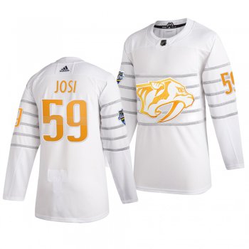Men's Nashville Predators #59 Roman Josi White 2020 NHL All-Star Game Adidas Jersey